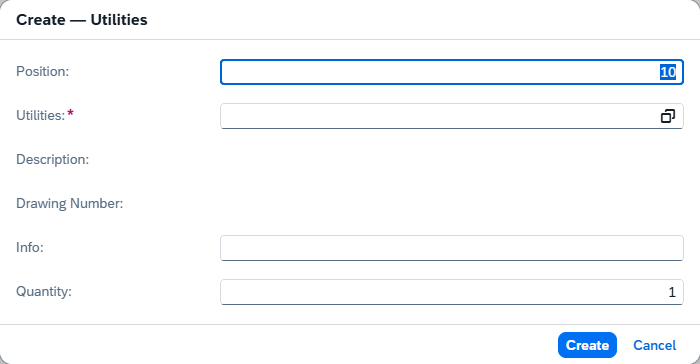 The Utilities dialog